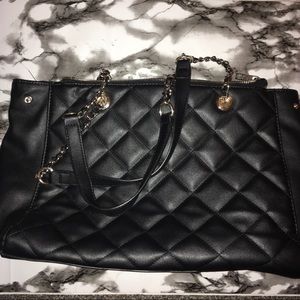 Black Quilted Tote